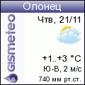 GISMETEO: Погода по г. Олонец