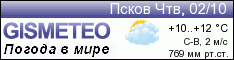 GISMETEO: Погода по г. Псков