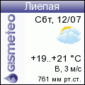 GISMETEO: Погода по г. Лиепая