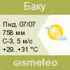 GISMETEO: Погода по г. Баку