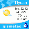 GISMETEO: Погода по г. Пусан