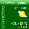 GISMETEO.RU: график температуры на 10 дней для г. Порт-о-Пренс