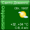 GISMETEO.RU: график температуры на 10 дней для г. Санто-Доминго