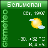 GISMETEO.RU: график температуры на 10 дней для г. Бельмопан