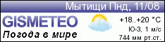 GISMETEO: Погода по г.Мытищи