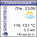 GISMETEO: Погода по г.Солнечногорск