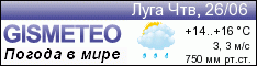 GISMETEO: Погода по г.Луга