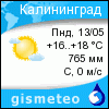 GISMETEO: Погода по г.Калининград