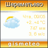GISMETEO: Погода по г.Шереметьево