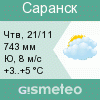 GISMETEO: Погода по г.Саранск