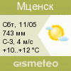 GISMETEO: Погода по г.Мценск