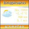 GISMETEO:
Погода по г.Владикавказ
